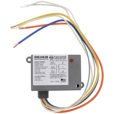 Functional Devices RIB2402B 24VAC/DC;208-277V 20A SPDT Rly