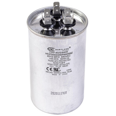 Hartland Controls CAP-45/5/440R  45/5MFD 370/440V RND RUN CAP