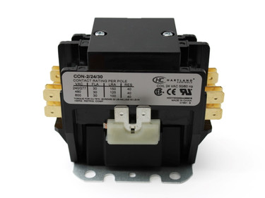 Hartland Controls CON-2/24/30  2P 24V 30A CONTACTOR W/LUGS
