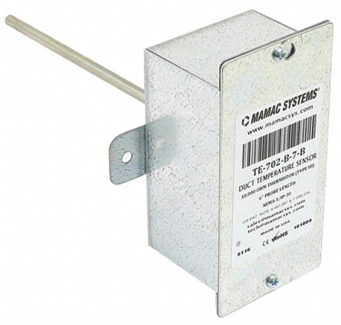 MAMAC Systems TE-702-B-7-C 8" 10K Ohm Duct Temp Sensor