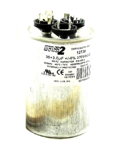 MARS 12730 35/3MFD 370V Rnd Run Capacitor