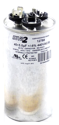 MARS 12788 45/5MFD 440V Rnd Run Capacitor