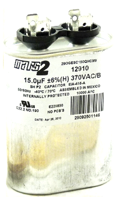 MARS 12910 15MFD 370V Oval Run Capacitor