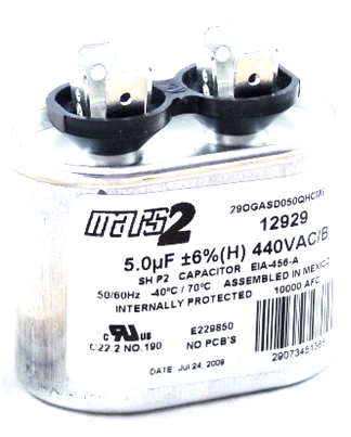 MARS 12929 5MFD 440V Oval Run Capacitor