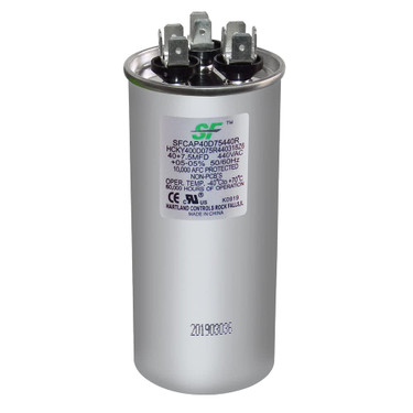 Trane SFCAP40D75440R 40/7.5 MFD 440V DUAL CAPACITOR