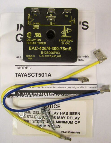Trane TAYASCT501A  Kit Time Delay