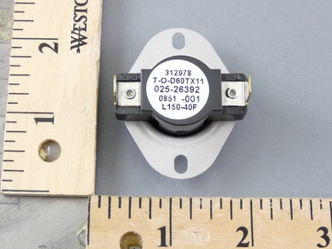 York Controls S1-025-26392-001 SPST Limit Switch; 150Op 110Cl