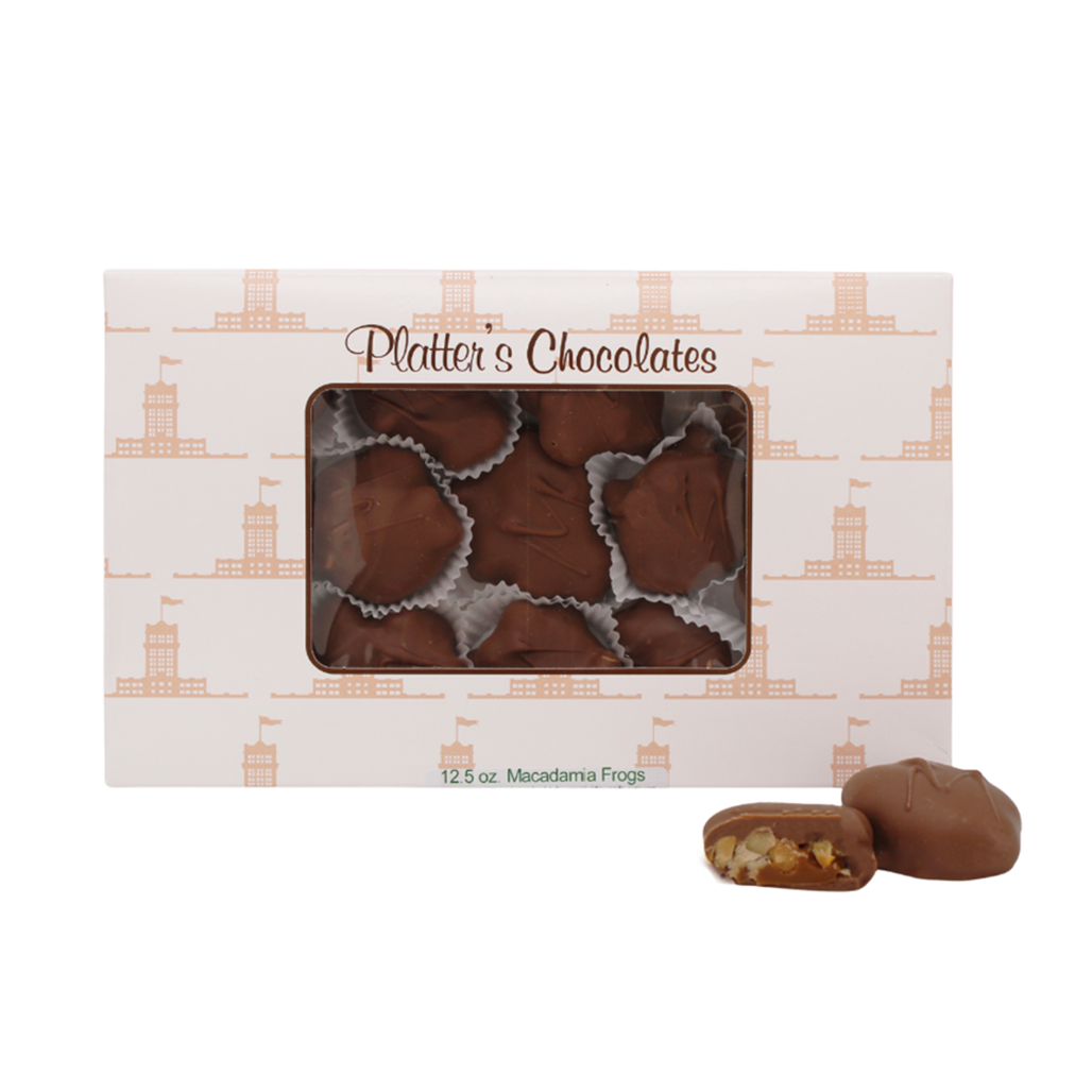 Chocolate Macadamia Frogs Platter’s Chocolate Factory