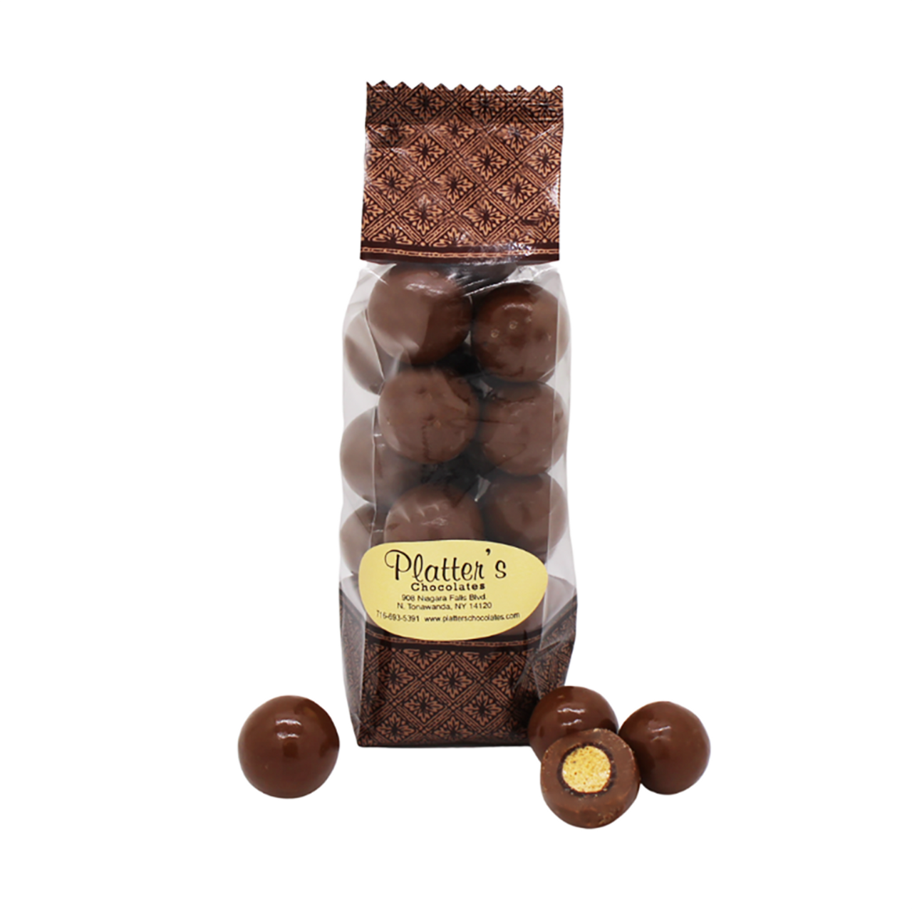 Malt Balls made with Platter's Chocolates Milk Chocolate