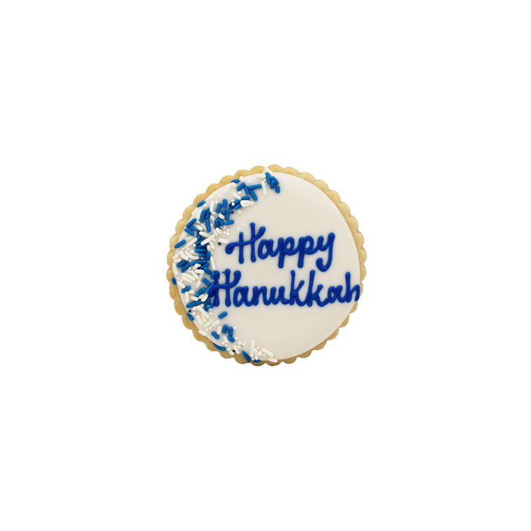 Happy Hanukkah Shortbread Cookie