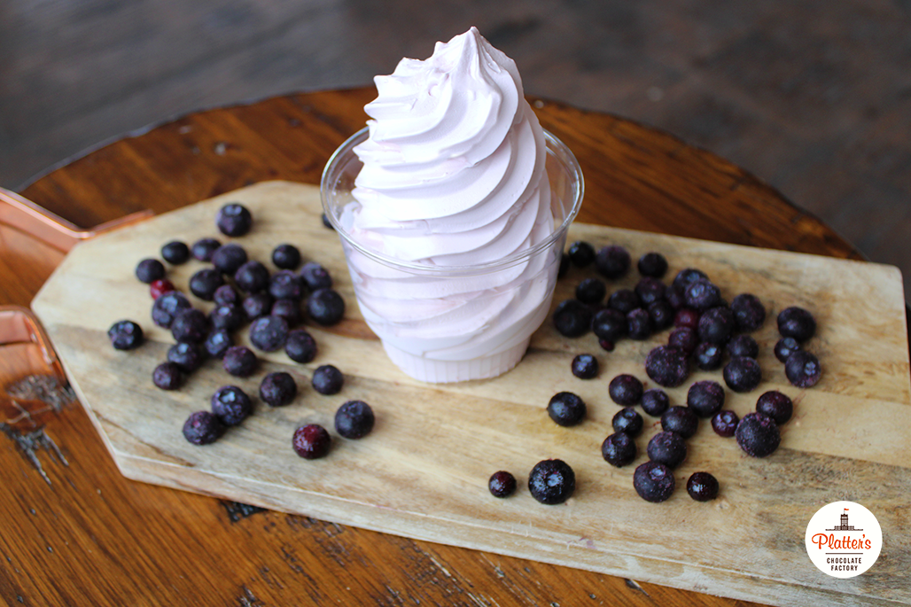 Blueberry is the Custard of the Week at Platter’s Ice Cream Shoppe