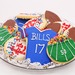 Buffalo Football Chocolate Covered Cookies - Platter's Chocolate Factory