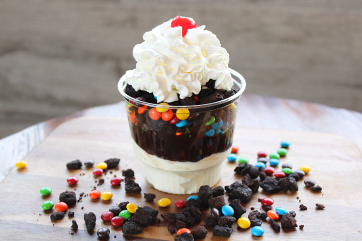 M&M Brownie Explosion Sundae