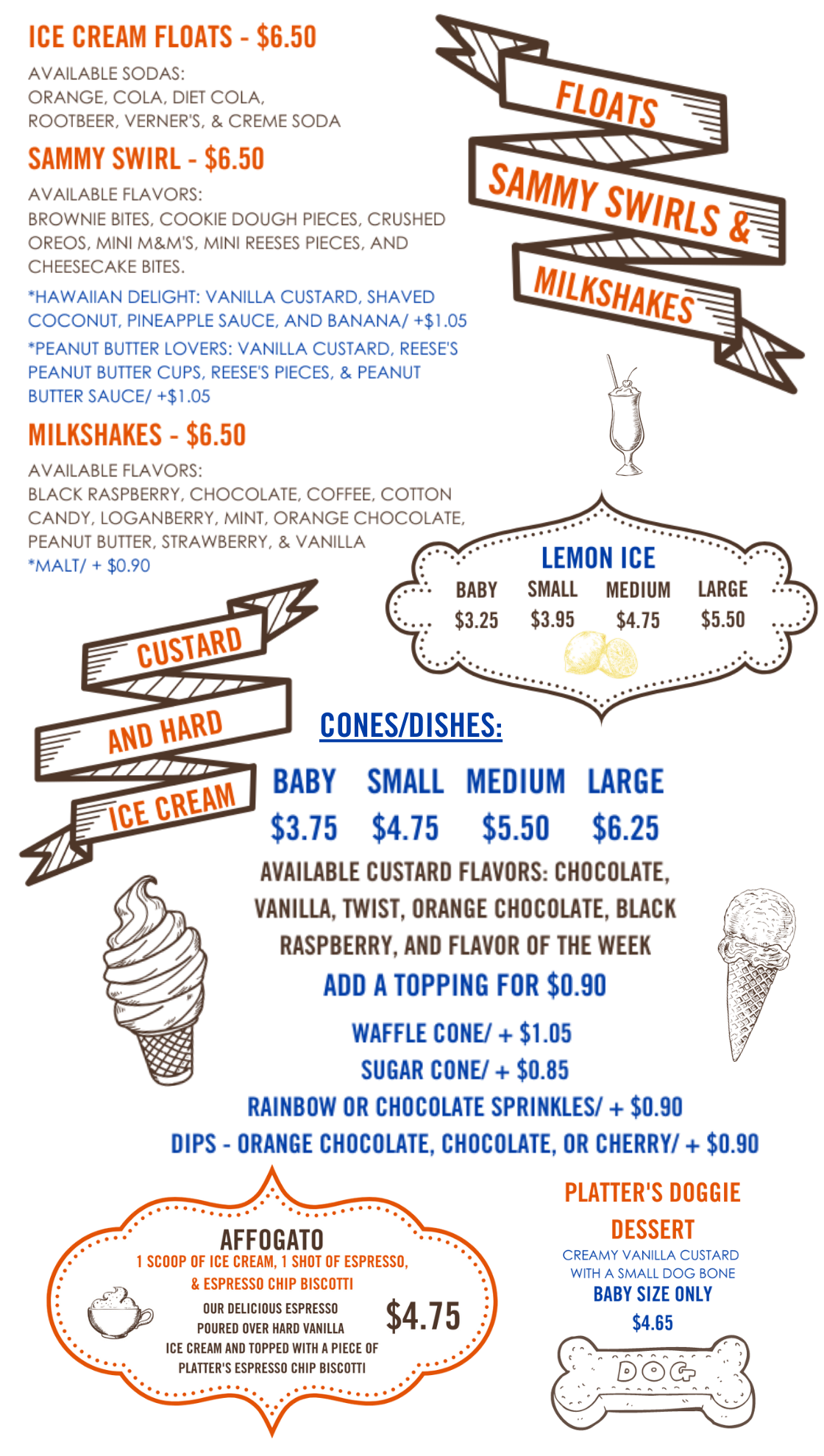 Platter's Ice Cream Shoppe Menu Platter's Chocolate Factory