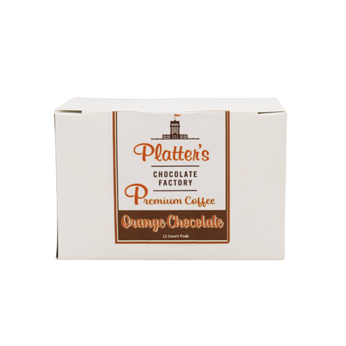 Orange Chocolate KCups Platter’s Chocolate Factory Coffee Cafe