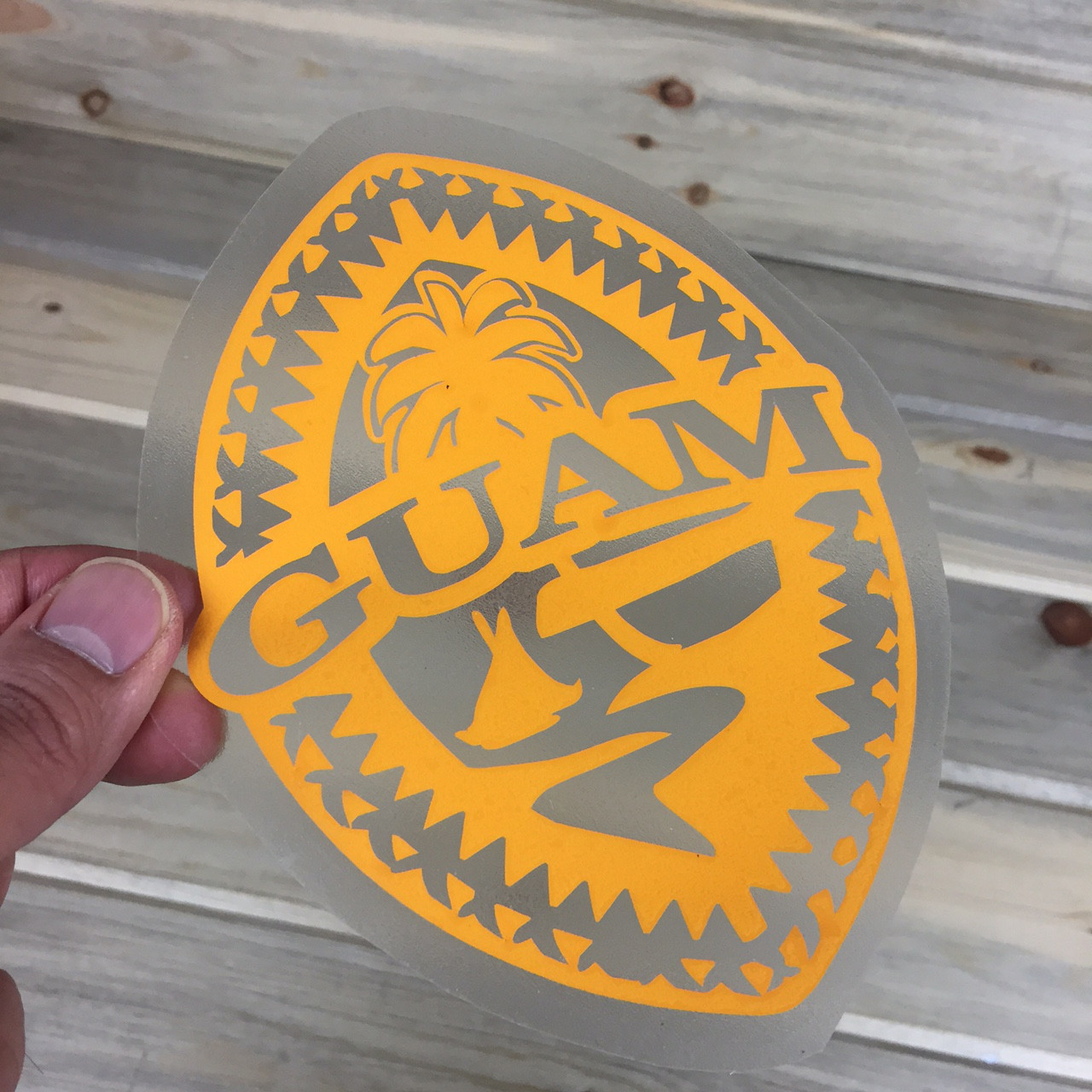Tribal Guam Seal Vinyl Decal 5x6
