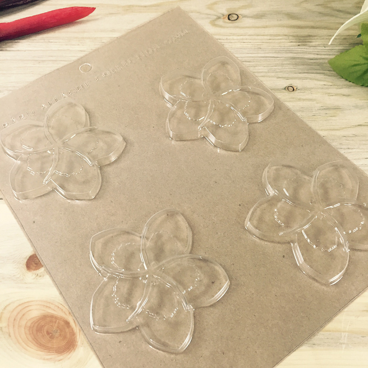 Plumeria Flower Reusable Plastic Mold for Chocolate, Butter, & Gelatin