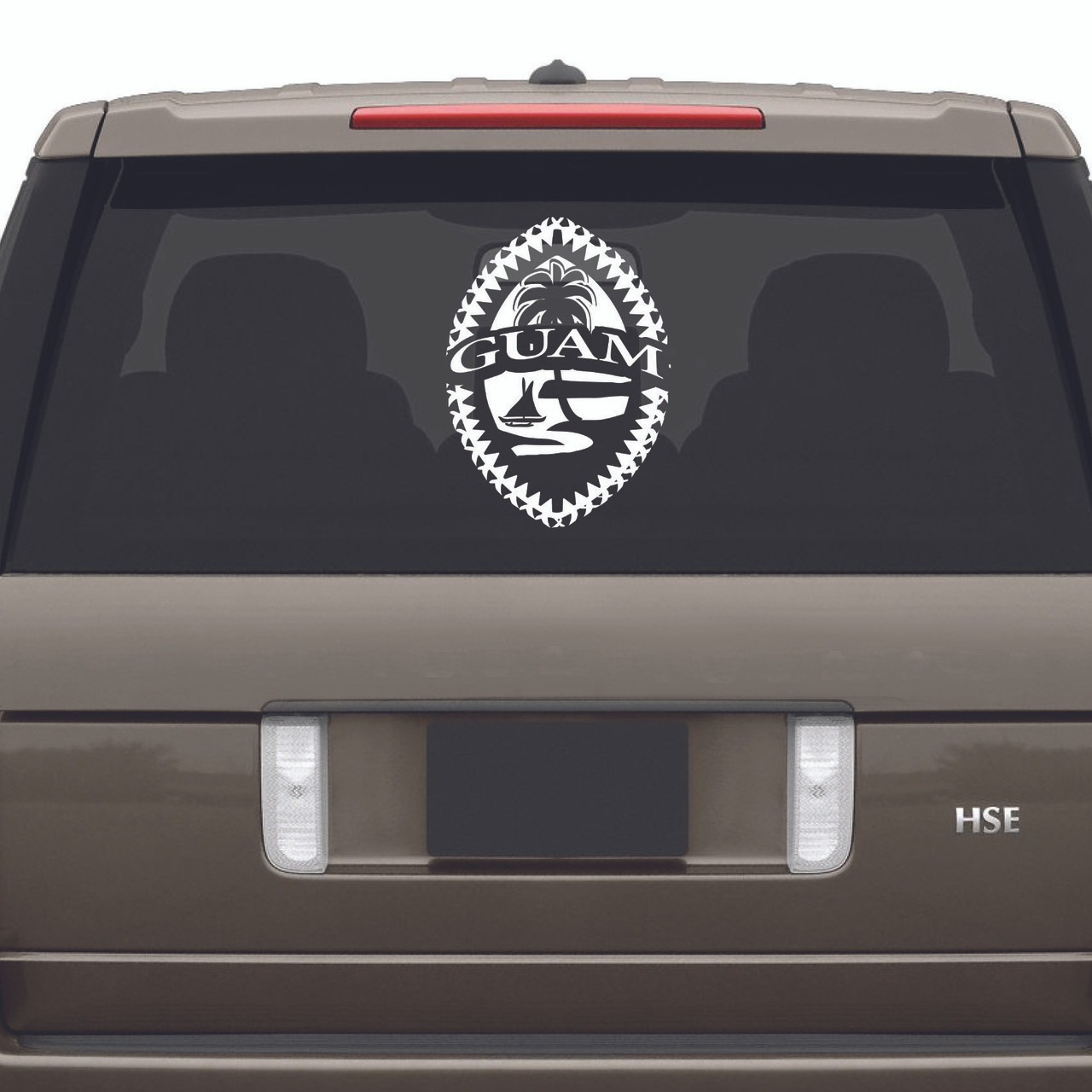 Mega Tribal Guam Seal Single Vinyl Decal 12x15 Inches Gerard Aflague Collection