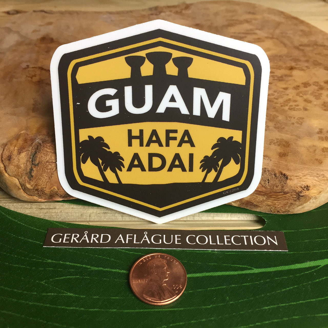 Guam Hafa Adai Latte Palm Dope Decal