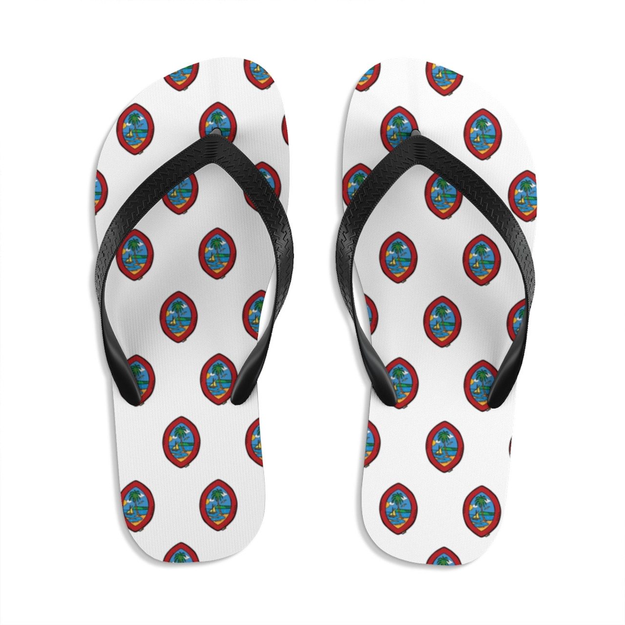 Guam Seal Comic Motif Unisex Flip-Flops