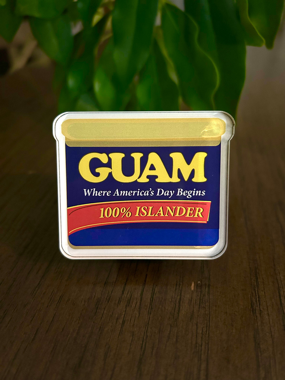 I LOVE GUAM メタルバッジ Guam Spam-themed Acrylic Magnet - 3.5