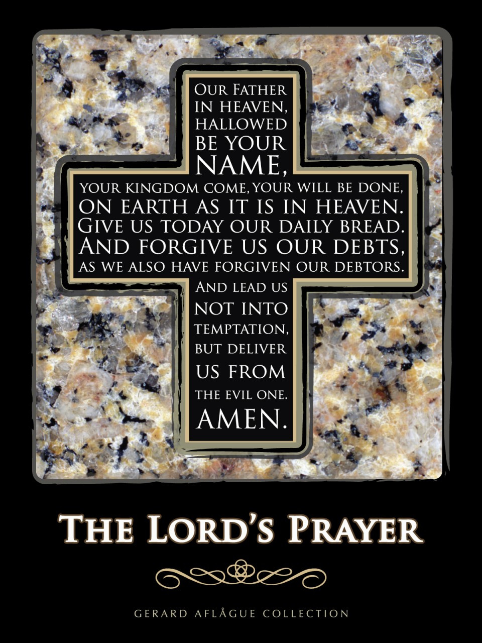 Guam Gifts | Guam Products - Our Lord's Prayer in English in Black