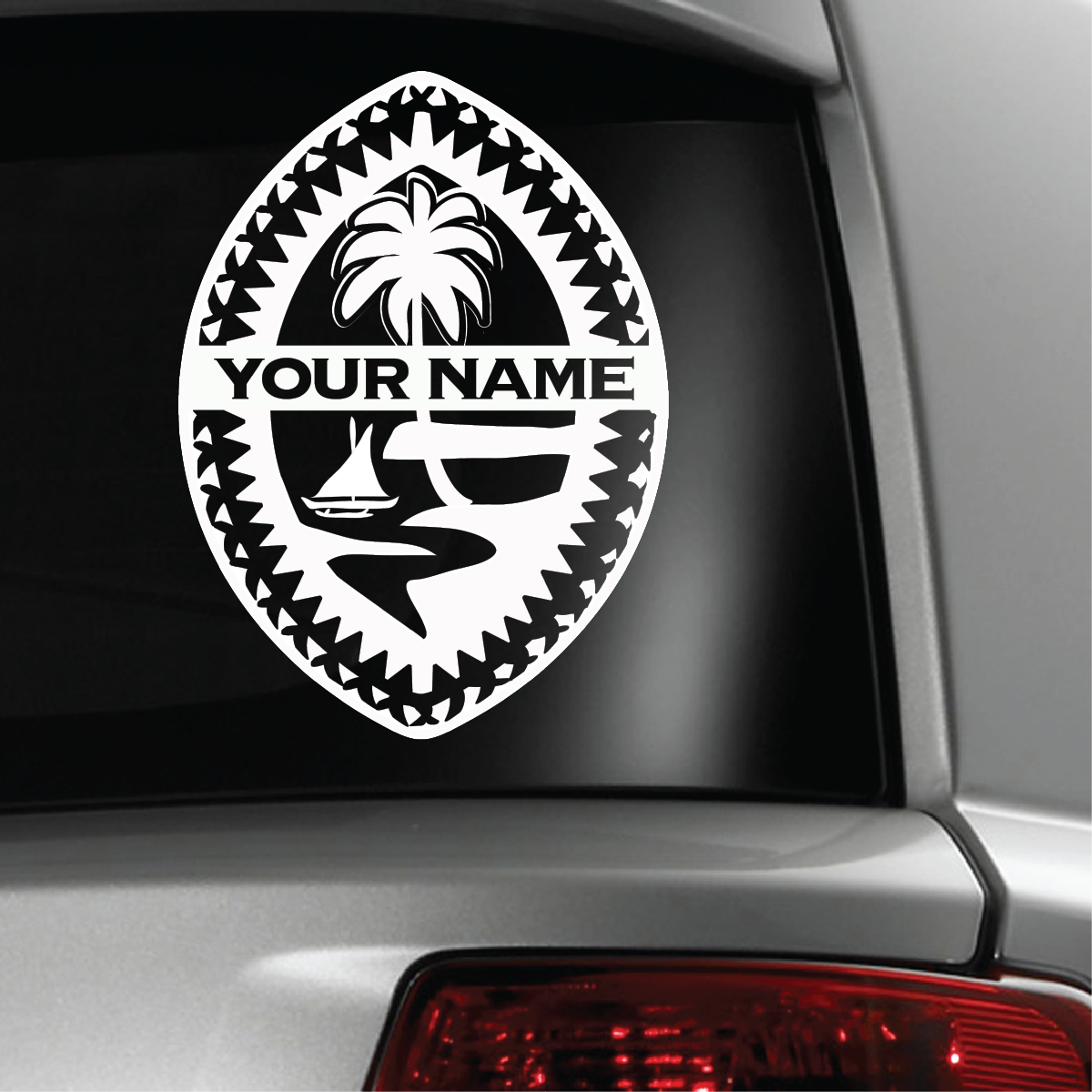 Personalized Tribal Guam Seal Sticker Decal 6x5