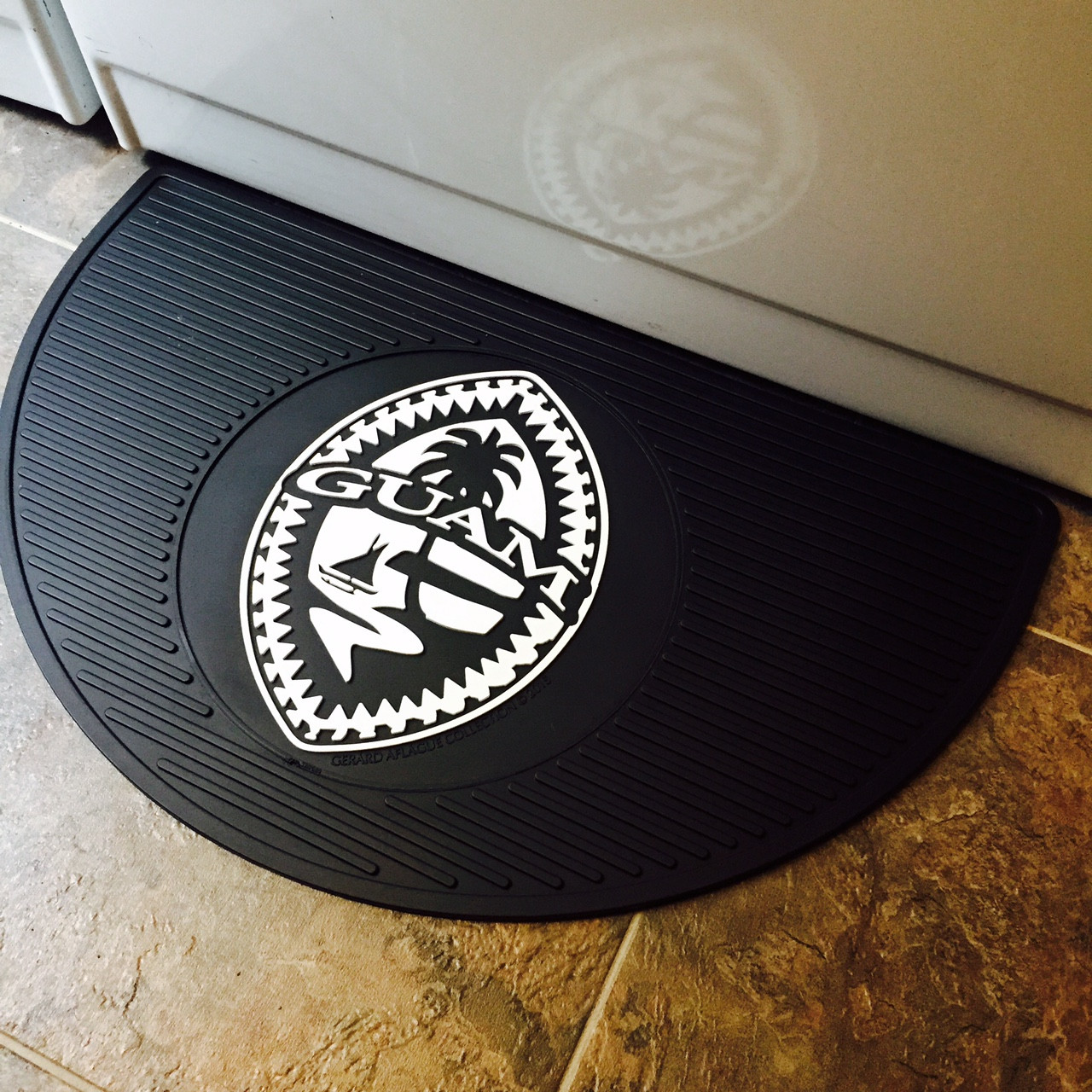Premium AllWeather Tribal Guam Washer/Dryer Floor Mat Gerard Aflague Collection