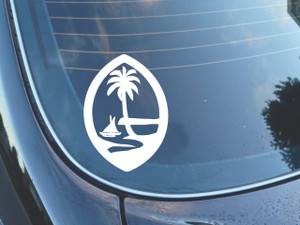 Modern Guam Seal (In Picture) Sticker Decal - 7 inches