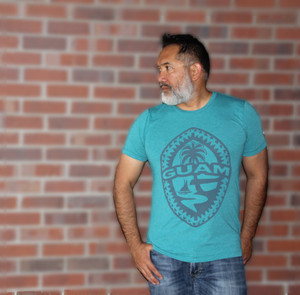 Tribal Guam Seal Teal Triblend T-Shirt