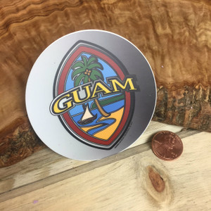 Round 3" Modern Guam Seal Dope Decal