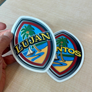 10 pc Dope Decals - 3" Personalized Modern Guam Seal