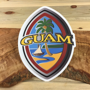 Modern Guam Seal 5x7 Inch Dope Decal