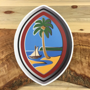 Modern Guam Seal Motif 5x7 Inch Dope Decal