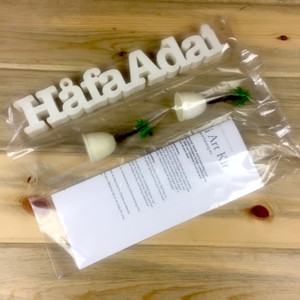 Unpainted Hafa Adai w/Palms Artist Kit