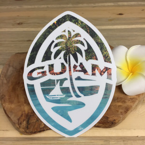 4.5" Modern Guam Seal Tropical Shore Dope Decal