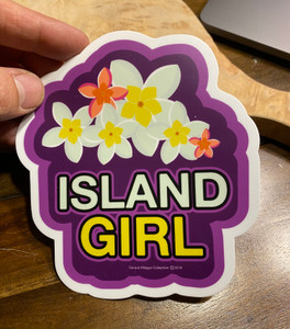 5" Plumeria Island Girl Dope Decal Sticker
