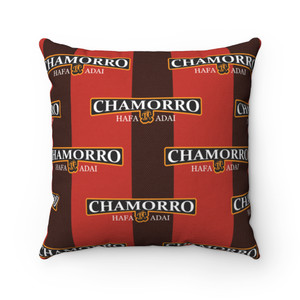 Chamorro Hafa Adai Red Polyester Square Pillow
