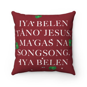 Iya Belen Chamorro Novena Song Polyester Square Pillow