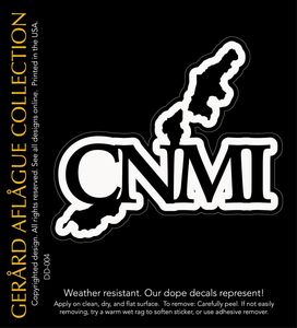 CNMI Black and White Islands Dope Decal - 3.9 inches