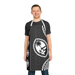 Tribal Pattern Guam Seal Motif Apron