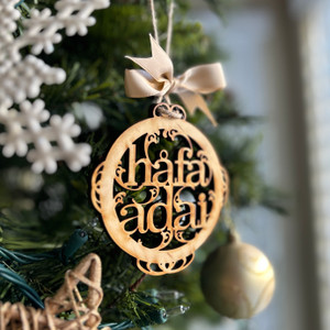 Hafa Adai Flourish Christmas Ornament (CNMI and Guam)