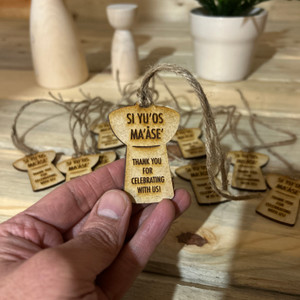 10 pc - Thank You (Si Yu'os Ma'ase) Party Favor Bag and Gift Tags