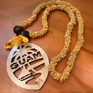 Yellow Shell Guam Seal Graduation and Cultural Lei 