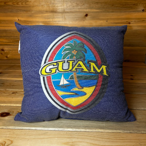 Modern Guam Seal Polyester Pillow - 18x18