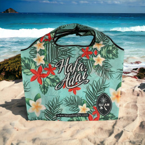 Red and Yellow Plumeria Reusable, Washable Shopping Bag Red and Yellow Plumeria Reusable, Washable Shopping Bag