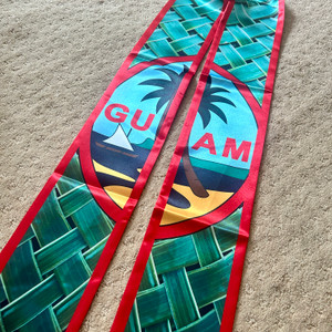 Adult Guam Seal Graduation Sash with Big Coconut Weave