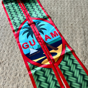 Adult Guam Seal Graduation Sash with Tight Palm Weave