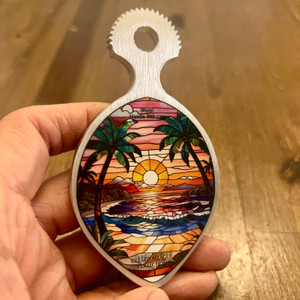 Stained-glass Tropical Hand-held Aluminum Coconut Grater
