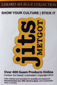 Jits (Metgot) Decal Sticker - 2" h x 3.75" w - Contour Cut